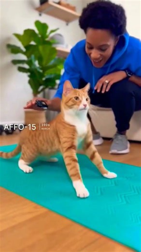 How to Train Your Cat for Push-Ups (Almost!) #Shorts