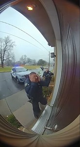 Officer Wasn't Expecting This Response at My Door #shorts #standoff #doorbellcam