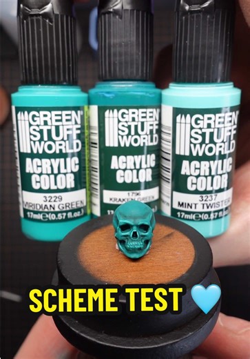 Testing Turquoise and Teal Color Schemes for Miniature Painting
