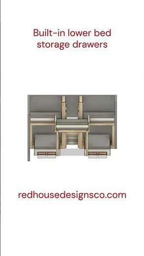 5-Bed Built-In Bunk Setup! 🛏️ Modern Queen + Twin Combo | Design #180 by Redhouse Designs Co.