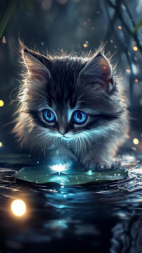Live Wallpaper 4K 2025: Anime Kitten Cartoon Pond
