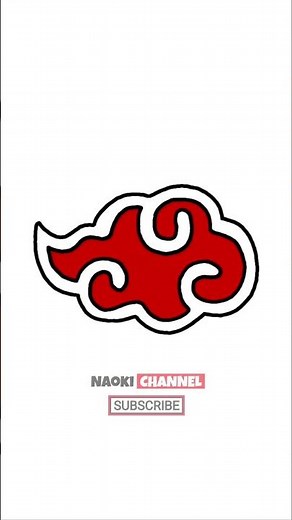 Cara menggambar awan Akatsuki - How to Draw Akatsuki Cloud #shorts