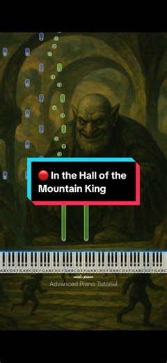 Advanced Piano Tutorial for In the Hall of the Mountain King