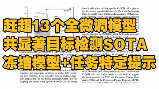 赶超13个全微调模型！共显著目标检测SOTA：冻结模型 任务特定提示