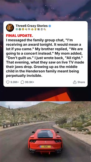 3.8K views · 38 reactions | FINAL UPDATE. I messaged the family group chat, -I'm receiving an award tonight. It would mean a lot if you came.- My brother replied, -We are going t... #foryou #fyp #reels #viral #redditstorytime #redditposts #storytime #redditstories #reddit #askreddit #paranormal #redditparanormal #nosleep | Magenta We | Facebook