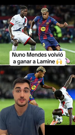 El DUELO NUNO MENDES vs LAMINE YAMAL #futbol #barcelona #psg #nunomendes #lamineyamal #champions | Juan López Fernández