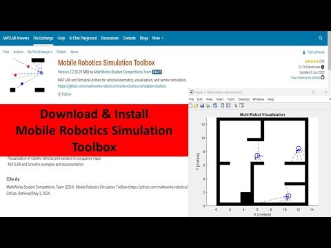 How to install Mobile Robotics Simulation Toolbox in MATLAB for free