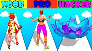 634K views · 3.3K reactions | NOOB vs PRO vs HACKER in Vegan Run 3D...