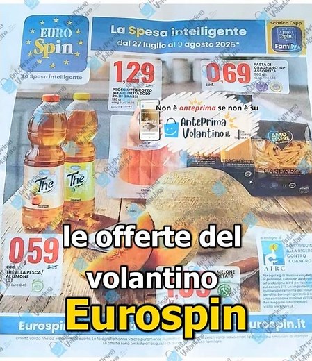 ANTEPRIMA Volantino Eurospin dal 27 luglio 2026 su #anteprimavolantino