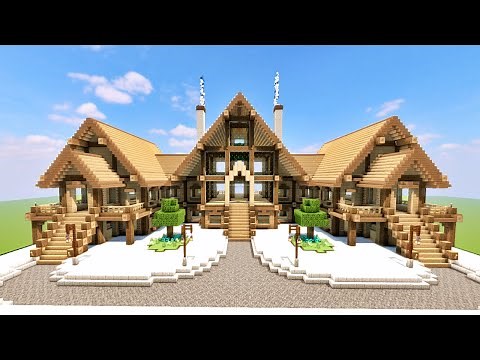 GRANDE VILLA en BOIS !! - TUTO MINECRAFT
