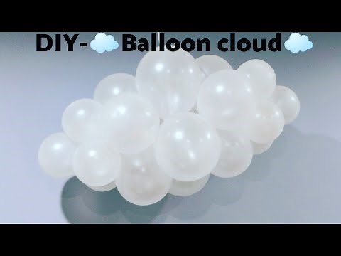 How to make a balloon cloud ☁️ easily /DIY- Balloon cloud ☁️ tutorial / #balloonart #baloontutoral