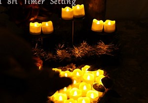 Topstone Flickering Flameless Battery Operated LED Tea Lights Candles with Remote Control,Amber Decorative Timer Candles for Home and Festival Decoration,Set of 12