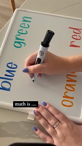 What color is math??? Blue obviously #teaching #teacher #math #handwriting #whiteboardhandwriting | Brigid Carey