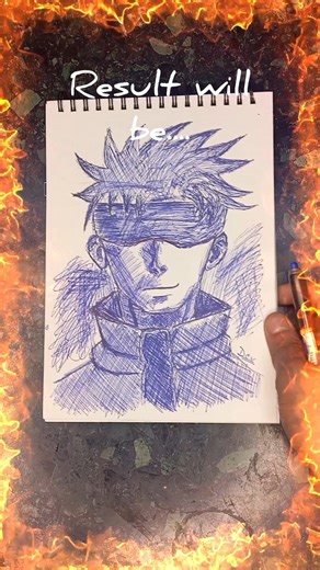 Gojo Satoru: Domain Expansion Drawing #GojoSatoru #JujutsuKaisen #AnimeArt #GojoDrawing