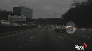 Dashcam captures falling tree crushing car on Atlanta highway