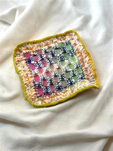 Handwoven Wool Thread Coasters – Colorful Mixed Thread Jewelry Pad - Etsy