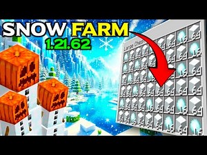 EASIEST 1.21 AUTOMATIC SNOW FARM TUTORIAL in Minecraft Bedrock (MCPE/Xbox/PS/Switch/PC)