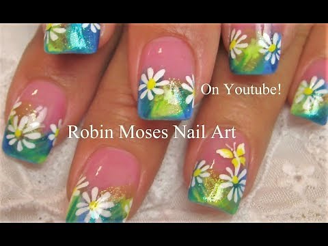 Easy Daisy Spring Nails | Pastel Flower Nail Art Design Tutorial
