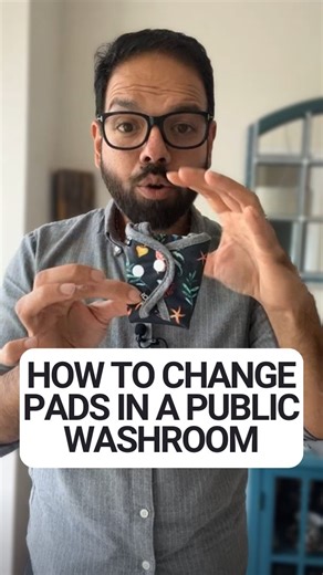 Lil Helper on Instagram: "How to change a period pad in a public washroom? | HyPs cloth pads are quiet, leak-proof, and waterproof, so you can fold, snap, and store without stress. Our combo bag keeps clean pads in the front and used pads in the back, making period care simple wherever you are. Comfortable. Discreet. Designed for real life. #periods #reusablemenstrualpads #menstrualcare"