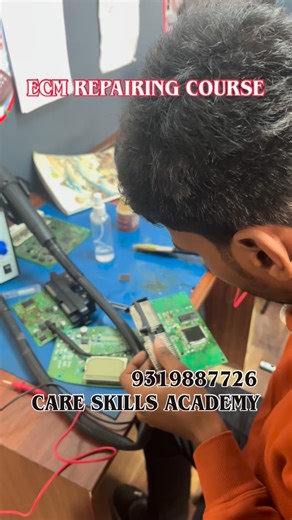 DrSantosh Upadhyaya on Instagram: "Master the ECM Repairing Course at Care Skills Academy in Noida, where hands-on training transforms beginners and technicians into experts on Engine Control Modules—the “brain” of modern vehicles. Participants learn ECM fundamentals, diagnostic scanning for fault codes, sensor testing, circuit troubleshooting, soldering techniques, wiring repairs, and ECU reprogramming using advanced tools like OBD-II scanners, oscilloscopes, and K-TAG software on real vehicle 