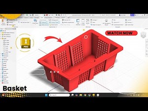 How to Model a Plastic Crate in Autodesk Inventor or Perforated Storage Box Tutorial