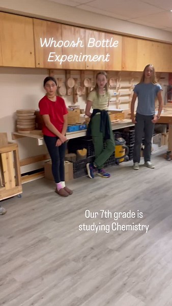 The “Whoosh Bottle” experiment— a classic combustion demonstration using a jug, rubbing alcohol, and a match— never fails to amaze! At the Sandpoint Waldorf School, science is experienced through awe and observation before explanation. Students first see, hear, and feel the phenomena, nurturing curiosity and deep understanding from real-world experience. (And don’t try this at home— it’s for trained hands only!) #waldorfeducation #sandpointwaldorfschool #sandpointliving #sandpointwaldorf #sandpo