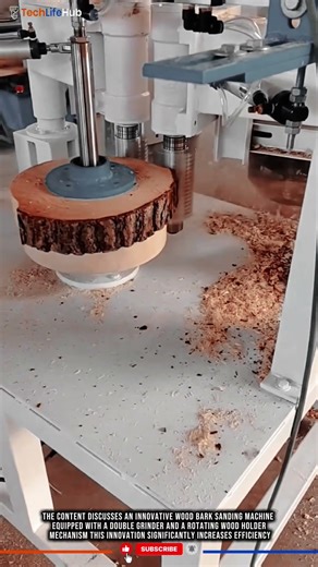 Innovation Wood Sander: Double Grinder, Rotating Holder, Precision Efficiency #tech