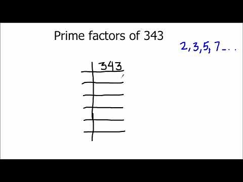 How to Find the Factors of 343 / Express 343 as the Product of its Primes / Prime Factorization