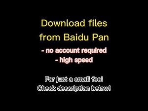 Download files from Baidu Pan without account and at high speed