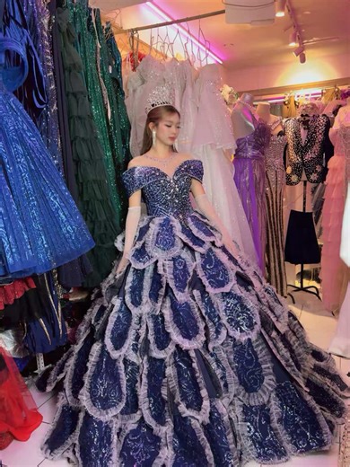 Stunning Starry Night Luxury Ball Gown