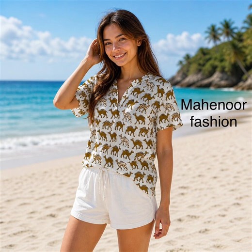 Cotton Elephant Print Boho Summer Shirt, Lightweight Beach Wear Ethnic Top - Etsy
