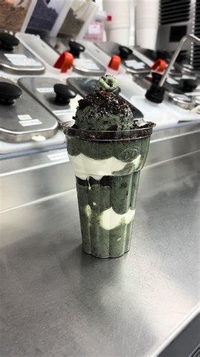Mint Crunchin' Cookie Parfait at Dairy Queen
