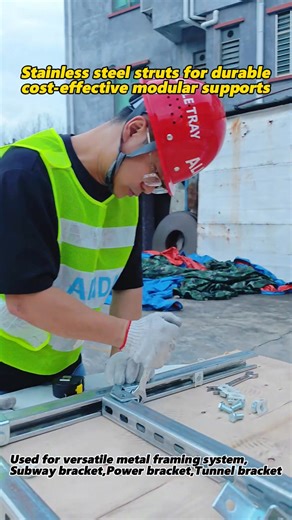 Stainless steel struts for durable cost-effective modular supports#strutchannel#stainless#HVAC#reliablesupplier | Cable Tray