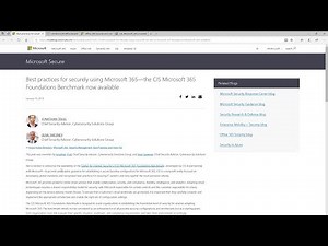 How to set up security in Office 365 to CIS recommendations
