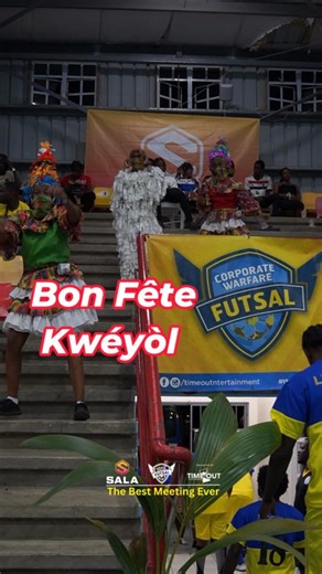 The court was on fire, but the masquerade stole the show A fusion of sport, culture, and pure St. Lucian pride. That’s The Best Meeting Ever! #LoveTheVibe #CorporateWarfareFutsal | Timeoutntertainment | Facebook