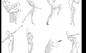 【procreate -绘画过程】画张人体练习，还有二分，人体动作有参考，帅哥美女点个赞吧～