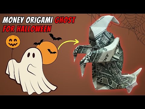 👻 Spooky Money Origami Ghost for Halloween 🎁 Easy Gift Idea