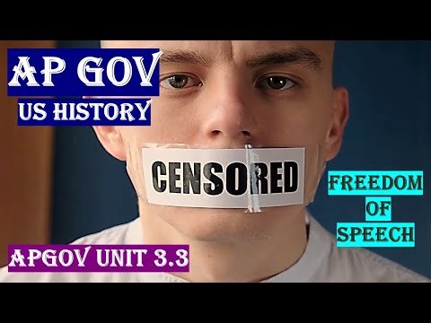 APGOV Unit 3.3 Freedom of Speech The First Amendment in USA AP GOV and Politics