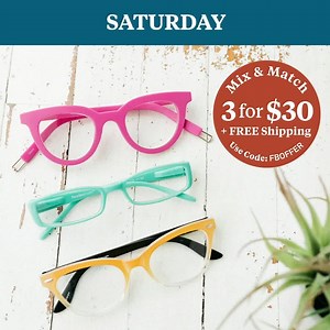Refresh your look every day of the week! Get 3 Readers for $30 FREE shipping with code FBOFFER. ✔️ 700 unique styles under $20 ✔️ Powers beyond your average drugstore readers ( 1.00 to 7.00) ✔️ Happiness Guarantee | Readers.com