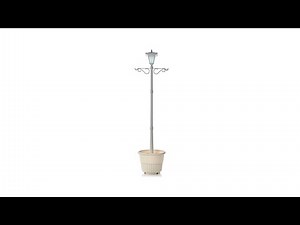 FieldSmith SolarPowered Lamp Post Light with Planter Base