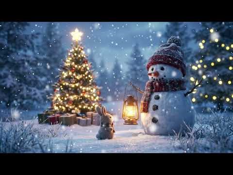 Winter Night Cricket Sounds 1 Hour & Relaxing Christmas Music
