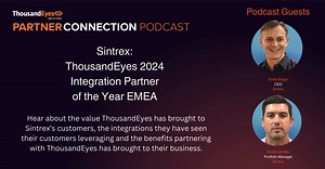 Congratulations to Sintrex for being the ThousandEyes' 2024 Integration Partner of the Year for EMEA! 🏆 Dive into their award-winning integration story on the newest episode of the #PartnerConnectionPodcast here👇 http://cs.co/6187VQsaV #ThousandEyesPartners | Cisco Partners