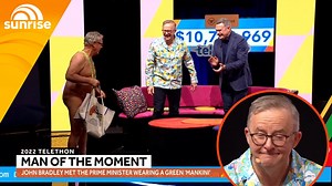 'The look on the PM's face was horror' The man who met Anthony Albanese while wearing a mankini that barely covered his modesty at Telethon WA has revealed the Prime Minister's shocked reaction. | Sunrise