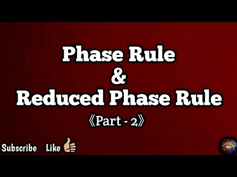 Phase Rule (Part 2) ll Reduced phase rule ll Gibb's Phase Rule ll Phase Diagram ll Chemistry