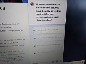 When cartoon characters eat corn on the cob, they move it quick... | Filo