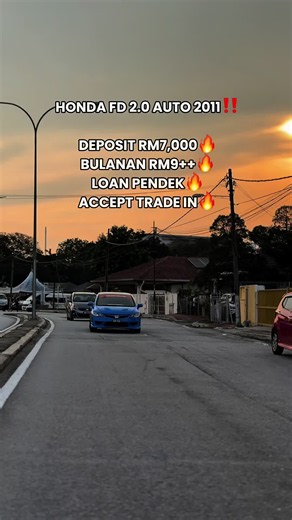 Honda FD 2.0 Auto 2011 — Deposit RM7,000, Bulanan RM9