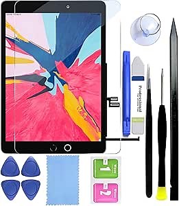 for iPad 9th Generation (9 Gen 2021) Screen Repair Replacement Kit A2602 A2603 10.2" Digitizer Touch Glass A2604/A2605 +Home Button +Protector +Adhesive +Tools (Without LCD)