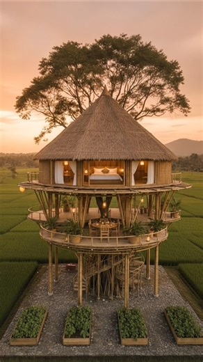 Luxury treehouse hidden in nature 🌿✨ Would you live here? 😍 #treehouse #dreamhome #luxury #nature