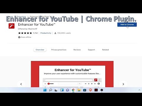 Enhancer for YouTube | Chrome Plugin.