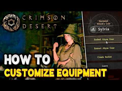 Crimson Desert How to CHANGE ABYSS GEARS & CREATE SOCKETS (Gear Customization)